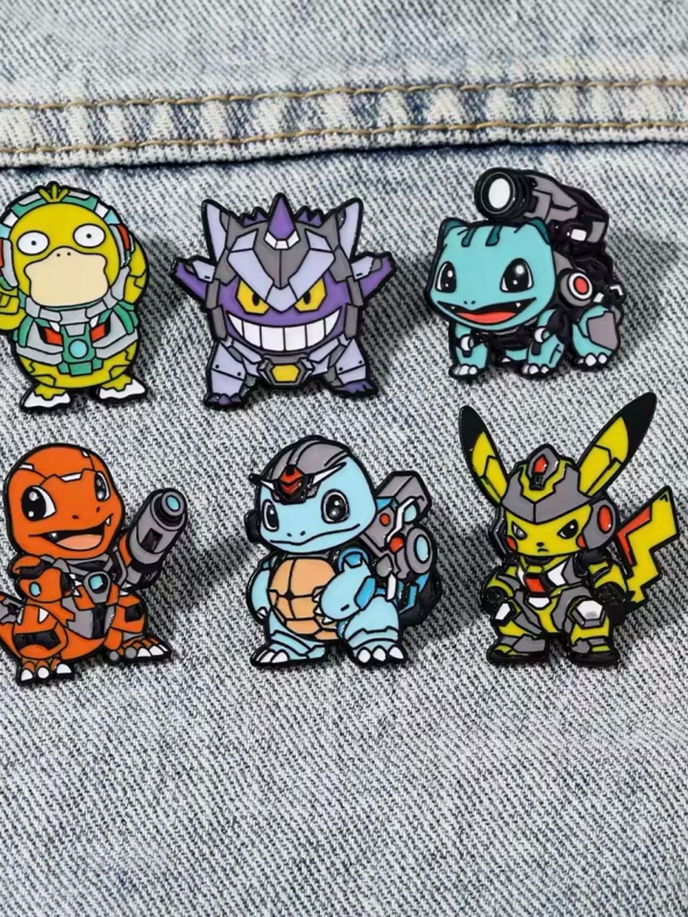 Pokemon Anime Cosplay Collectible Pins Figure NEW x6 Manga Toys Jewelry Games